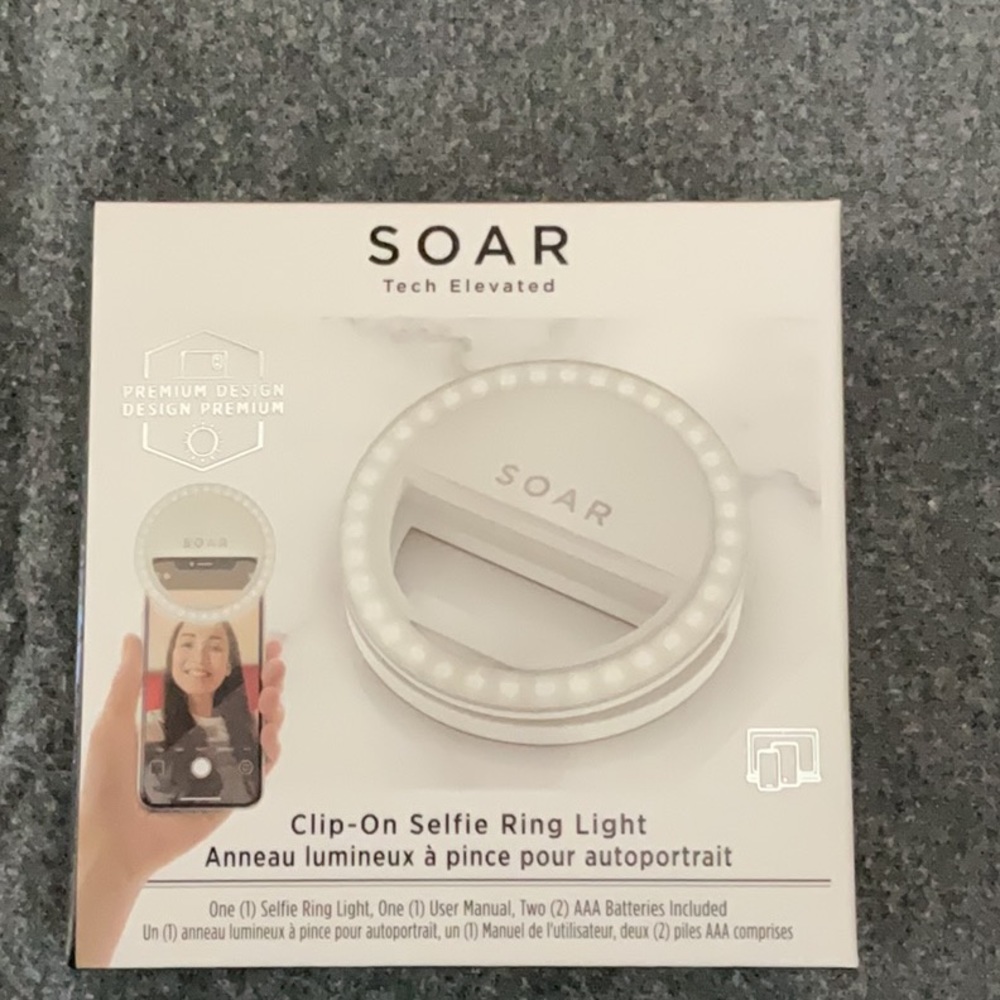 Soar tech elevated selfie ring light